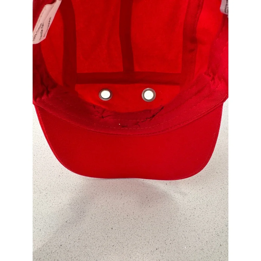 Bench Red Cat Face 5 Panel Hat Adjustable Strapback Embroidered Whiskers‎ Eyes